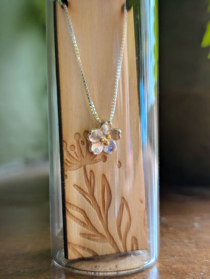 Cherry Blossom Silver Necklace