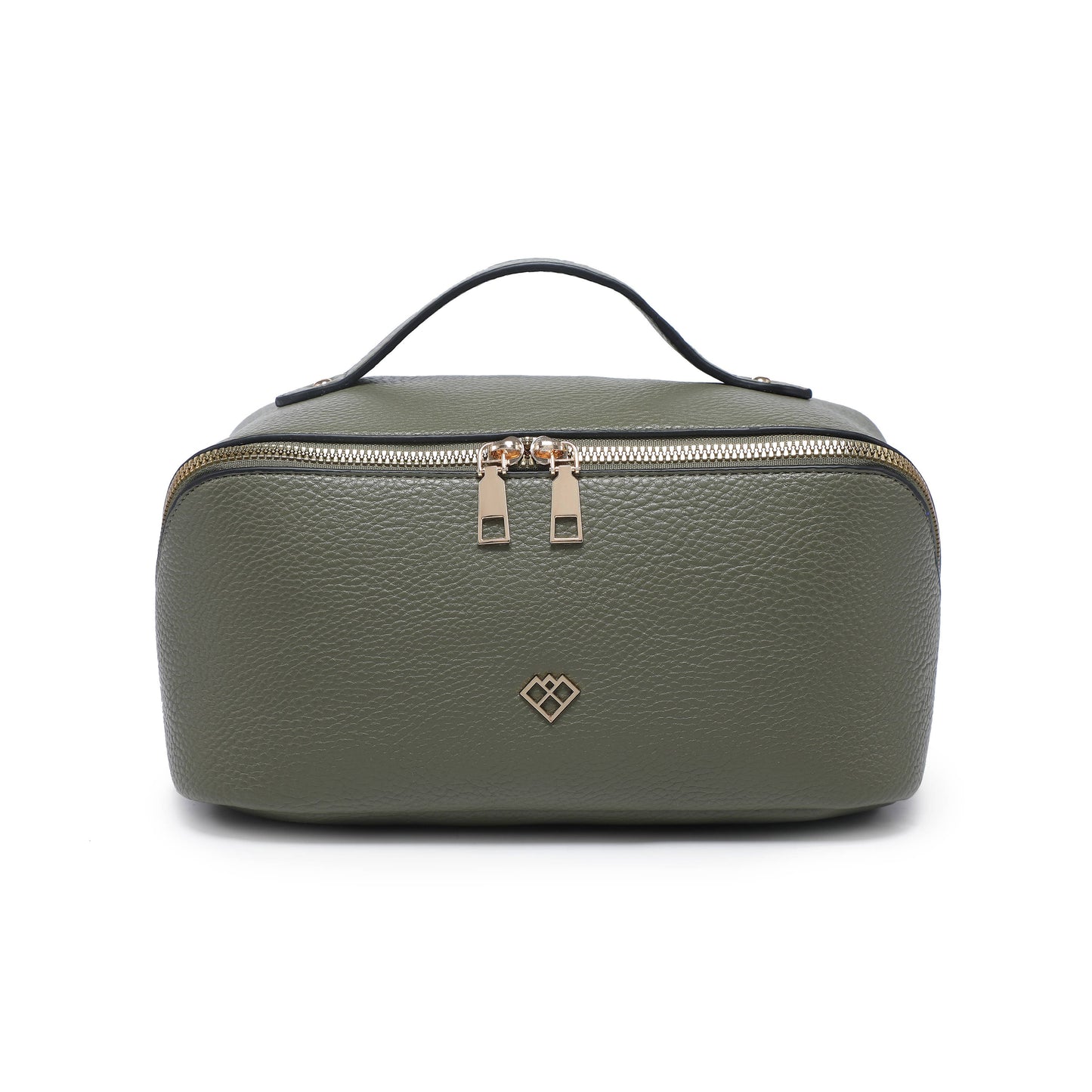 B23055-3 Compartments Waterproof Cosmetic/Makeup Bag: Olive