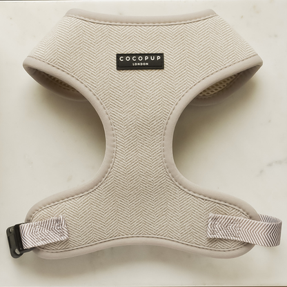 Brown Tweed Adjustable Neck Harness: L