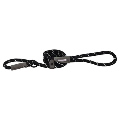 HugglePets Reflective Rope Slip Dog Lead: Black / 150 x 1.2 cm (Max: 50 kg)