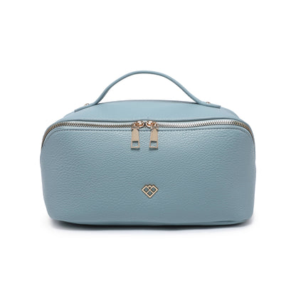 B23055-3 Compartments Waterproof Cosmetic/Makeup Bag: L Blue