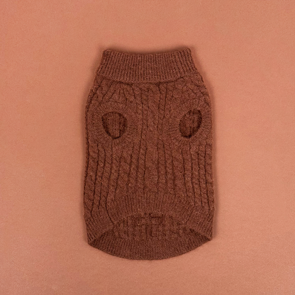 Cable Knit Jumper - Hot Coco: S