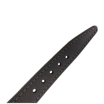 HugglePets Legacy Leather Dog Collar: Khaki / Medium