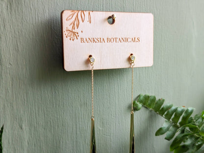 Gold &Black Dangle Earrings