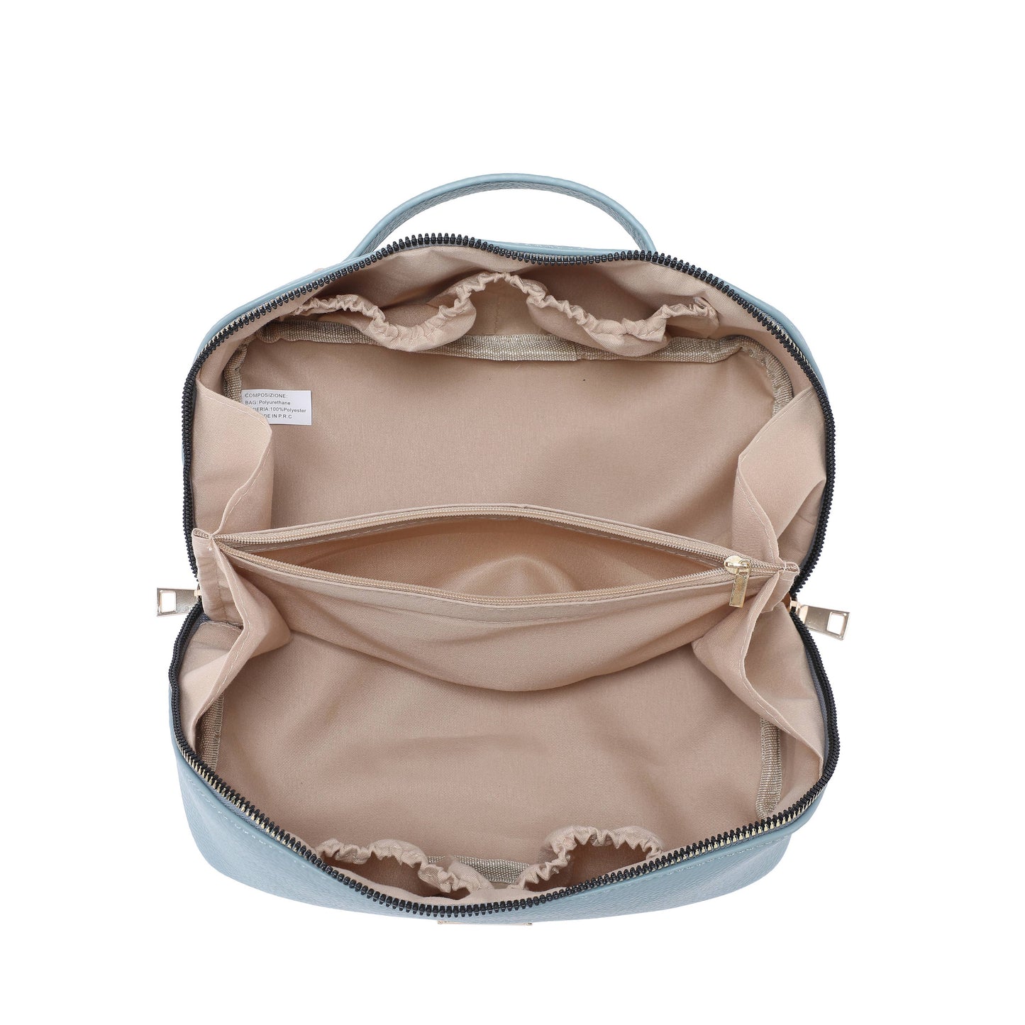 B23055-3 Compartments Waterproof Cosmetic/Makeup Bag: Wine