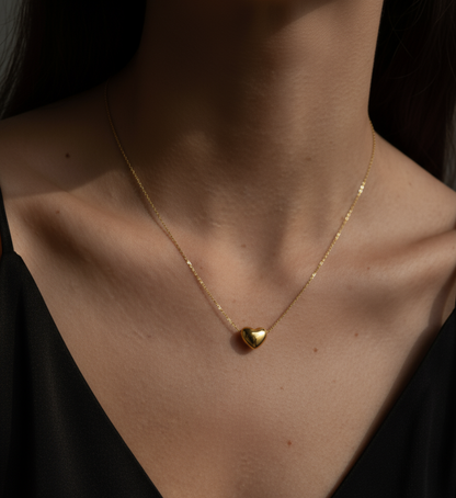 Dainty Heart Necklace 18k Gold Plated Waterproof