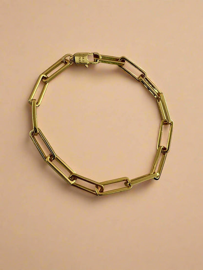 Link Chain Bracelet 18k Gold Plated – Sleek & Sculptural