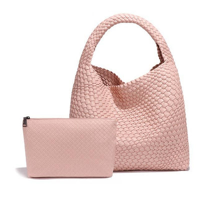 Large Weave Two in One Handbags B1683: Beige