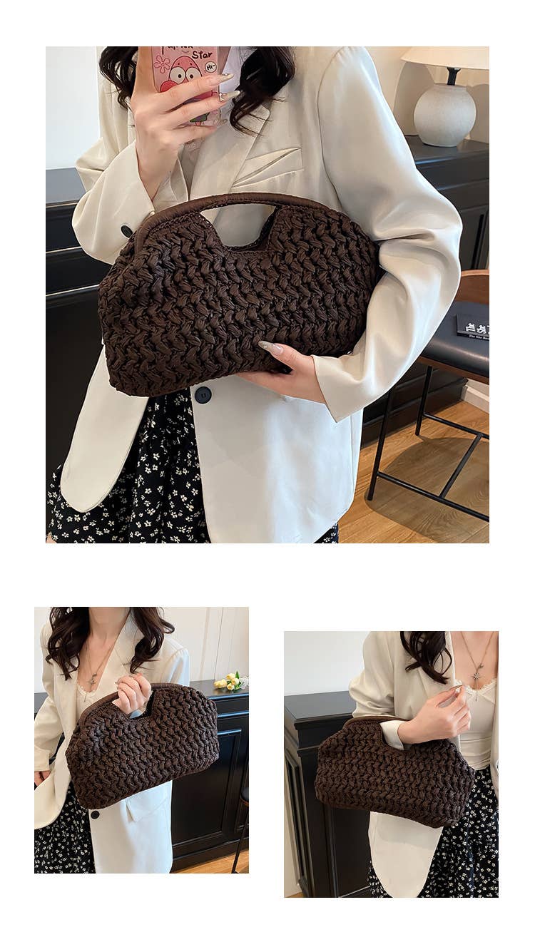 Sculptural Cloud Bag Beach Summer Bag: Chocolate