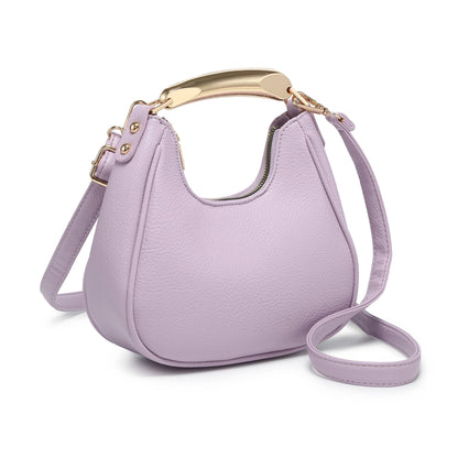 B23052-Top Zip Closure Metal Handle Grab Bag: Olive