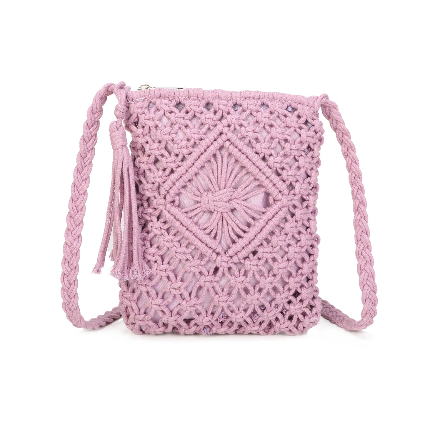 9806 Crochet Crossbody Bag: Green