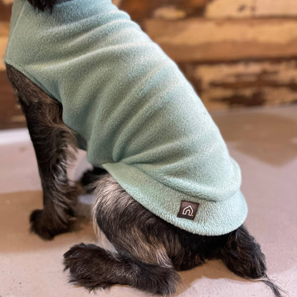 Medium Breed Dog Fleece Jumper: Olive / Medium