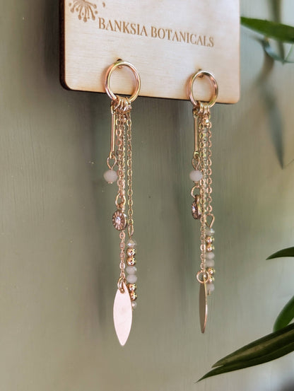 Adorned Chain Dangle Earrings