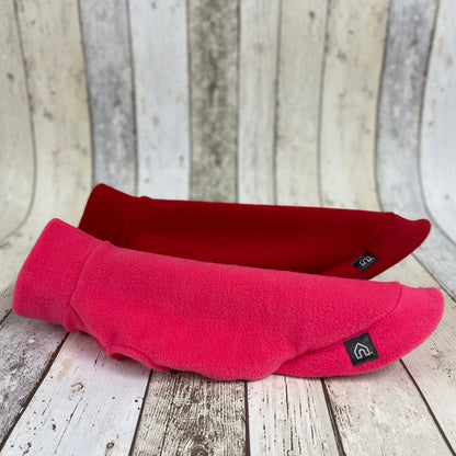 Small Breed Dog Fleece Jumper: Bubblegum Pink / Small