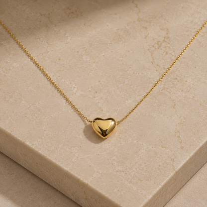 Dainty Heart Necklace 18k Gold Plated Waterproof