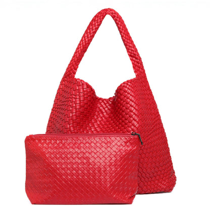 Large Weave Two in One Handbags B1683: Beige