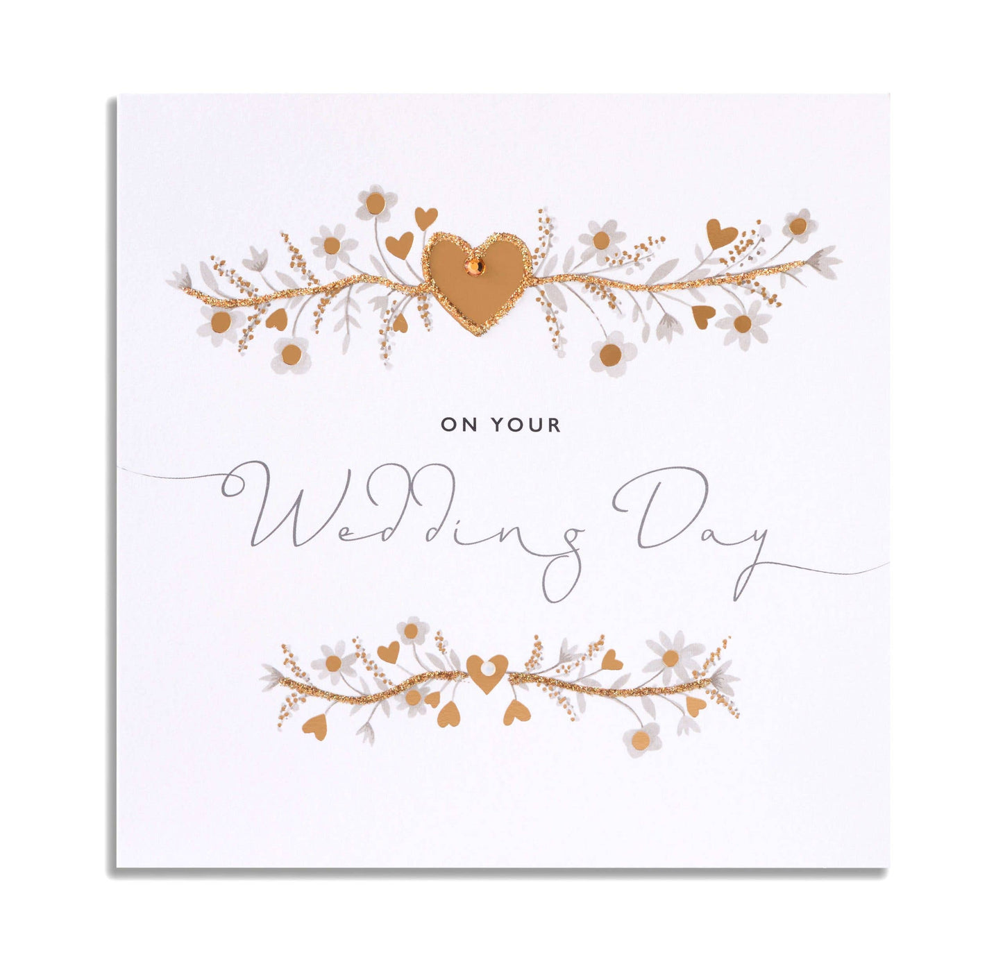 Card - On Your Wedding Day - Heart Wreath