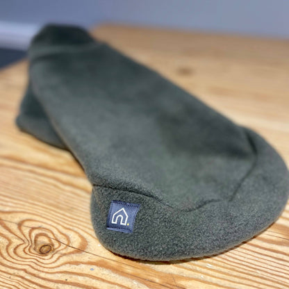 Medium Breed Dog Fleece Jumper: Olive / Medium
