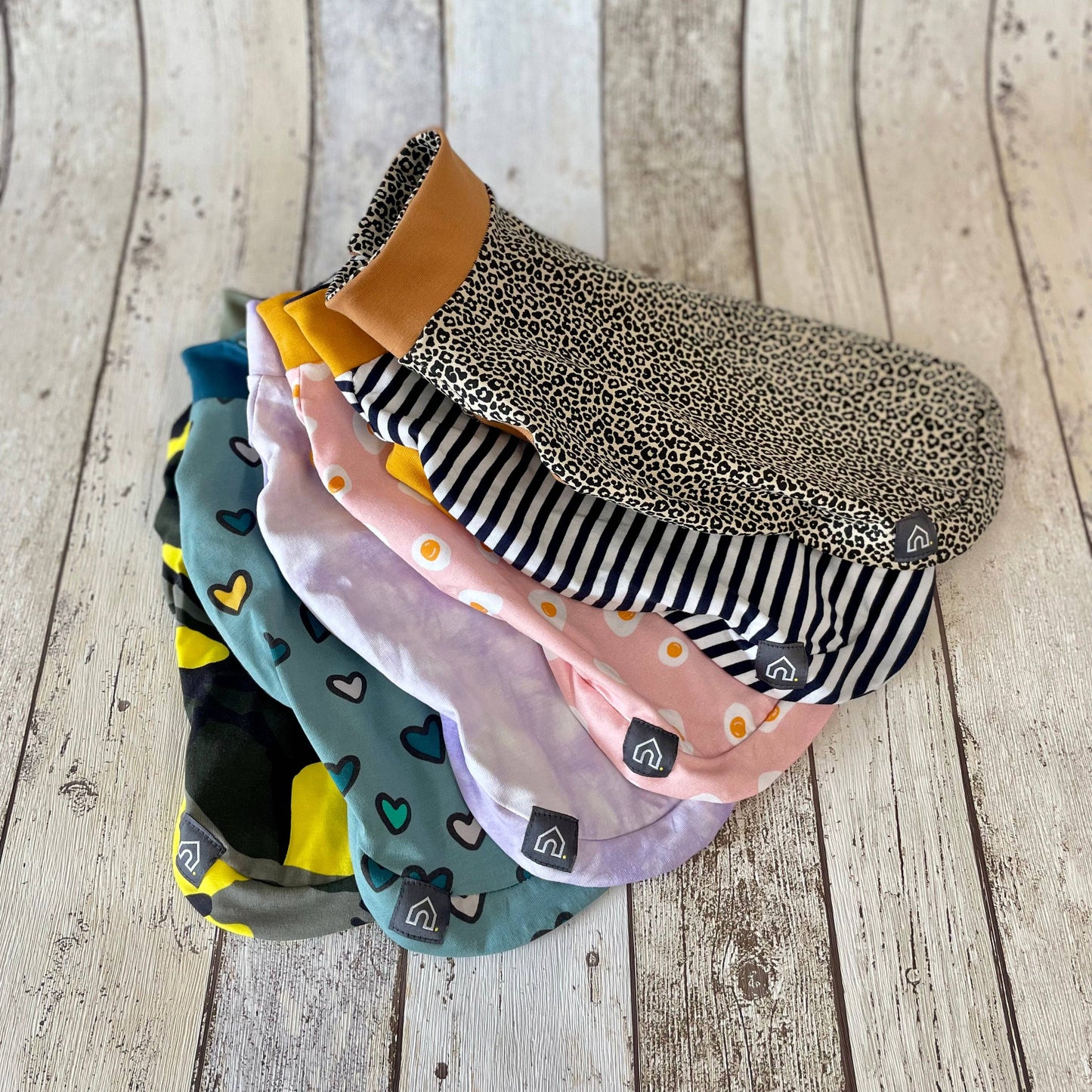 Summer T-Shirts for Dachshunds: Navy Stripes with Yellow / Small